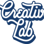 Creative Lab Logo white on blue