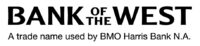 bank of the west logo in black font