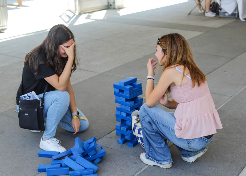 2 students playing Jega